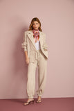 Conjunto Blazer e Calça Cru Anne Fernandes