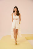 Conjunto Blusa Alongada Short Off White Anne Fernandes