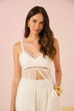 Conjunto Blusa Alongada Short Off White Anne Fernandes