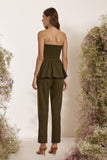 Conjunto Blusa Lastex e Calça Oliva Litt