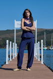 Conjunto Blusa e Calça Marinho Anne Fernandes