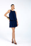 Conjunto Blusa e Saia Balonê Marinho Anne Fernandes