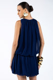 Conjunto Blusa e Saia Balonê Marinho Anne Fernandes