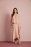 Conjunto Blusa e Saia Listrado Anne Fernandes