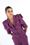 Conjunto Calça e Blazer Laço Roxo Anne Fernandes