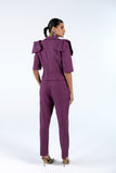 Conjunto Calça e Blazer Laço Roxo Anne Fernandes