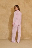 Conjunto Camisa Top Calça Listrado Rosa Anne Fernandes