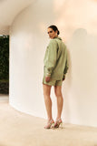 Conjunto Camisa e Short Elástico Verde Anne Fernandes