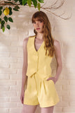 Conjunto Short e Colete Amarelo Milk Litt