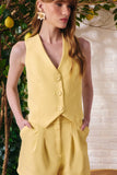 Conjunto Short e Colete Amarelo Milk Litt