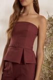 Corset Cotton Estruturado Cinto Cacau Litt