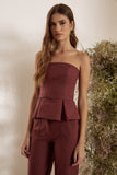 Corset Cotton Estruturado Cinto Cacau Litt