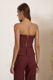 Corset Cotton Estruturado Cinto Cacau Litt