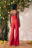 Macacão Transpasse Decote Vermelho Tomato Litt