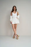 Short Alfaiataria Pregas Off White Anne Fernandes