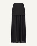 Saia Midi Amabel Preto Lafort