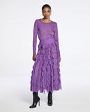 Saia Midi Ariel Roxo Manhattan Lafort