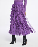 Saia Midi Ariel Roxo Manhattan Lafort