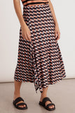 Saia Midi Estampada Optico Mini Lucidez