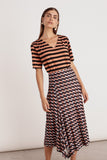 Saia Midi Estampada Optico Mini Lucidez