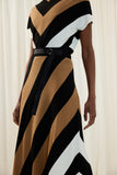 Saia Midi Gorgurão Maxi Listra Lucidez