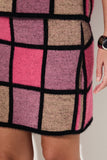 Saia Mini Monica Tricot Grid Orquidea Lafort