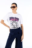T-Shirt Born Wild Branca Anne Fernandes
