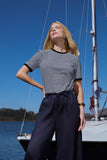 Calça Linho Clochard Marinho Anne Fernandes