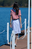 T-Shirt Listrada Vermelho Anne Fernandes