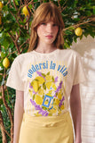 T-Shirt Malha Godersi La Vita Off White Litt