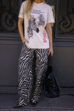 Calça Barrel Zebra Anne Fernandes