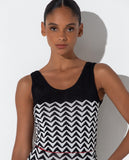 Top Decote U Tricot Anne Chevron Power Lafort