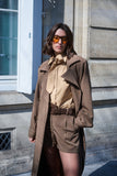 Trench Coat Alfaiataria Marrom Anne Fernandes