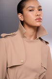 Trench Coat Curto com Faixa Caramelo Alphorria