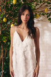 Vestido Assimétrico Babados Renda Off White Litt