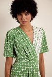Vestido Bio Jersey Transpassado Seiva Verde Lucidez