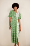 Vestido Bio Jersey Transpassado Seiva Verde Lucidez