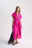 Vestido Chemise Longo com Faixa Alphorria