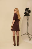 Vestido Curto Alfaiataria Marrom Anne Fernandes
