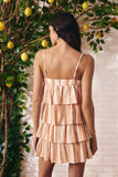 Vestido Curto Babados Listra Paradiso Nutella Litt