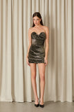 Vestido Curto Izabel Preto com Dourado Fabulous Agilita