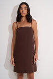 Vestido Curto Lily Marrom Aleha