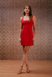 Vestido Curto London Lapelas Lipstick Litt