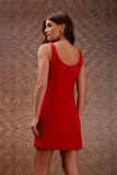 Vestido Curto London Lapelas Lipstick Litt