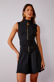 Vestido Curto York Zíper Preto Litt