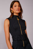 Vestido Curto York Zíper Preto Litt