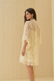 Vestido Curto de Renda Amarelo Candy Anne Fernandes