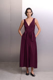 Vestido Faixa Cruzada Vinho Alphorria