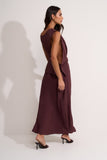 Vestido Longo Alana Marrom Aleha