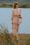 Vestido Longo Babados Xadrez Candy Anne Fernandes
